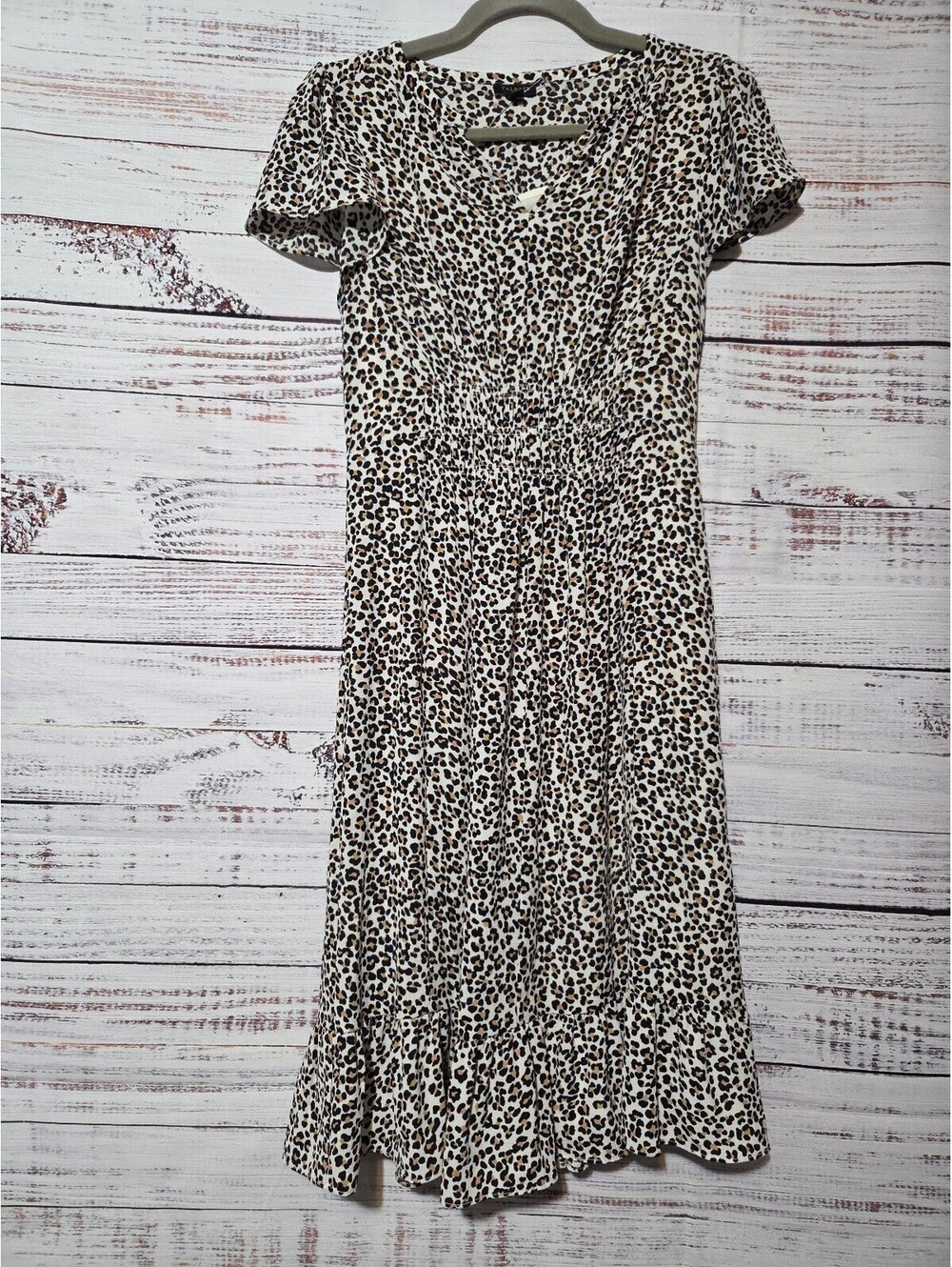 Talbots Women's Leopard Print Midi Dress Size 2